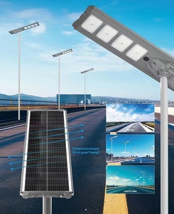 Lampione Solare Integrato in Alluminio con Sensore Radar per Esterni 70w 80w 90w 100w Kit Solare Tutto in Uno - Product Image 6