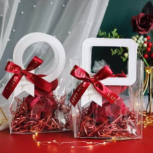 Bolsas de Regalo de Plástico Reutilizables con Asa, Bolsas Transparentes para Regalos, para el Día de San Valentín, Bodas, Cumpleaños, Baby Shower, Recuerdos de Fiesta - Product Image 1