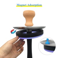 LOMINT-anneau lumineux LED coloré, absorption magnétique, pour Shisha Hookah, télécommande, accessoires de fumée, Rechargeable
