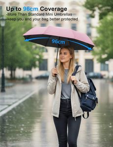 Paraguas Recto Personalizado al por Mayor con Logotipo, Resistente al Viento y a la Lluvia, para Hombre y Mujer, Sombrilla para Sol y Lluvia, Paraguas de Golf con Funda Impermeable - Product Image 6