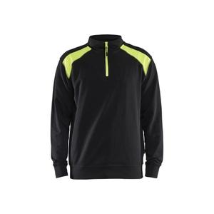 BLAKLADER-Sweat-shirt 2 tons demi-zip 335311589933M Noir/Jaune-EAN 7330509597194 WORK HOODIES - Product Image 1