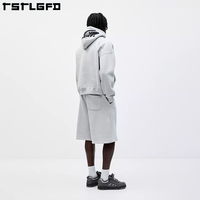 Sudaderas de Jersey personalizadas ecológicas recicladas 100% algodón francés Terry chándal con capucha y pantalones cortos conjuntos Jogger Sweatsuit