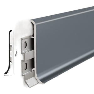 Plinthe <span class=keywords><strong>en</strong></span> alliage d'aluminium épaissie ultra-mince à verrouillage pour application au sol 6cm8cm - Product Image 5