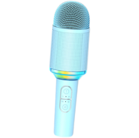 MM106 Mikrofon Speaker Kartun Lucu untuk Anak-Anak dengan Lampu LED Tujuh Warna dan Fungsi Pengubah Suara yang Menyenangkan