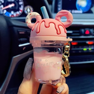 Gantungan Kunci Minyak Gantungan Kunci Cangkir Teh Susu Lucu Tas Gantungan Kunci Pasir Hisap Cair Gantungan Kunci Minyak Cair Liontin Mobil - Product Image 2