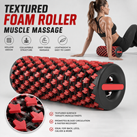Rouleau en mousse portable pour points de pression avec structure allongée de 35 cm, rouleau de massage musculaire pour la récupération post-entraînement et les étirements