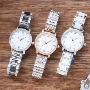 Elegant Rose Gold <strong>Women's</strong> <strong>Watch</strong> Diamond Bezel Stainless Steel Quartz Wristwatch for Gift <strong>Sets</strong> - Product Image 2
