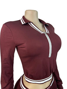 2025 Herbst Damen Bekleidung Loungewear Crop-Jacke Passende Schlaghose Set 2-Teiliger Jogginganzug für Damen - Product Image 5