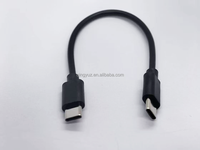 Kabel Data Pengisian Cepat Pendek Micro USB Type-C ke Type-C Berlapis PVC dengan Pelindung Kepang 10cm 20cm yang Dapat Disesuaikan oleh Produsen untuk Power Bank