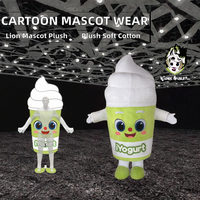 Costumes de mascotte d'animaux de dessin animé, cosplay, logo personnalisé, tissu en peluche doux, coton, unisexe, adulte, grande taille, Halloween, marque JYT, Lion