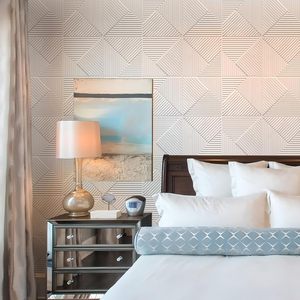 ألواح حائط ثلاثية الأبعاد من كلوريد البولي فينيل ، كسوة من حبيبات الخشب البلاستيكية 50*50 سم للديكور الداخلي - Product Image 4