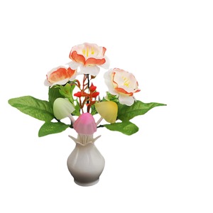 Veilleuse LED à capteur de crépuscule 0.5W Lampe à économie d'énergie Rose <span class=keywords><strong>Fleur</strong></span> Champignon <span class=keywords><strong>Design</strong></span> Minimaliste Style Plug-in pour Chambre à coucher - Product Image 4