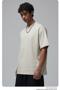 เสื้อยืด AR000 แบบสั่งทำ คุณภาพสูง 230GSM ทรงโอเวอร์ไซส์ ดีไซน์วินเทจ ไหล่ตก สไตล์สตรีทแวร์ ผ้าฝ้าย 100% เนื้อหนา 230GSM - Product Image 3