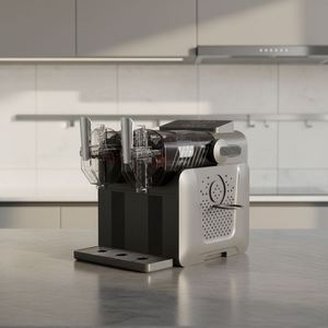 Mini machine à glace pilée et à crème glacée molle 2-en-1, automatique, électrique, 220W, en acier inoxydable, capacité de 1,5 litre, cinq modes prédéfinis, pour la maison - Product Image 5
