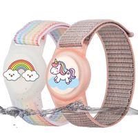 Étui étanche et antichoc en nylon M.Y pour AirTag, compatible avec bracelet enfant dessin animé et cordon en TPU