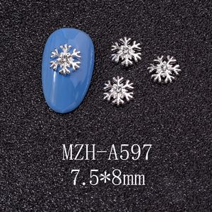 Adornos de uñas con copos de nieve navideños, decoración de diamantes de imitación brillantes de lujo para uñas postizas, manicura DIY, venta al por mayor - Product Image 4
