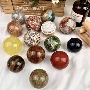 Boule de cristal artisanale en promotion, sphère de <span class=keywords><strong>pierre</strong></span> polie de haute qualité, décoration d'intérieur, boule énergétique pour la guérison et la méditation - Product Image 1