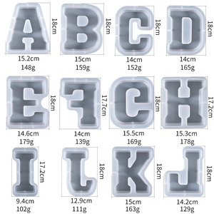 INTODIY-<span class=keywords><strong>Molde</strong></span> <span class=keywords><strong>de</strong></span> silicona con letras del alfabeto para decoración del hogar, <span class=keywords><strong>molde</strong></span> <span class=keywords><strong>de</strong></span> resina epoxi para vela grande, <span class=keywords><strong>18</strong></span> <span class=keywords><strong>CM</strong></span> - Product Image 4