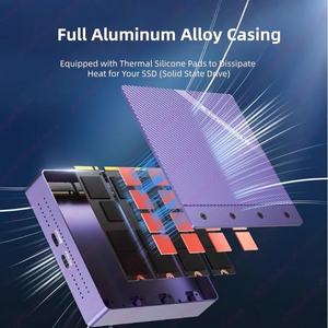 Boîtier <span class=keywords><strong>RAID</strong></span> NVMe 4 baies en aluminium OEM, Thunderbolt 4 40 Gbit/s, refroidissement par turbine, compatibilité Mac/Win, prise en charge individuelle du <span class=keywords><strong>RAID</strong></span> - Product Image 3