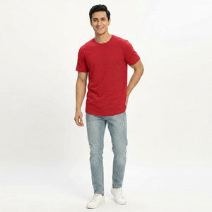 Camiseta de Punto con Letras para Hombre, Tendencia Superior, 100% Algodón, Antiarrugas, Transpirable, Antibolitas, Secado Rápido, Precio al por Mayor - Product Image 1