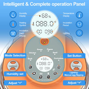 Incubadora de Huevos de Ganso con Volteo Automático, Control de Temperatura y Humedad, Lámpara LED, Capacidad para 15 Huevos, Uso en Granjas - Product Image 4