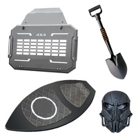 Boîte de rangement latérale noire pour voiture, support de bagages pour vitre arrière, support de pelle pour Jetour Traveler Shanhai T2, pièces de modification extérieure
