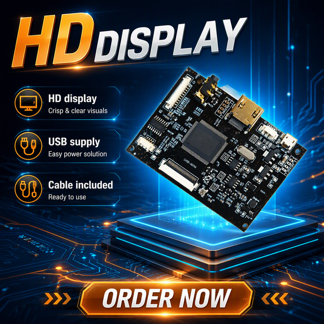 HD LCD LVDS 40 Pin Panel Driver Board MH-LV40 HDM-LVDS Controller with USB 5V Power Supply Panel Cable Included PCBA Product