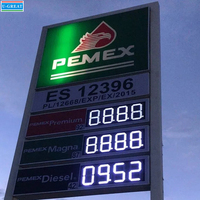 Format 8.888 8.889/10 Contrôle sans fil Station service à distance RF Panneau d'affichage de prix électronique à LED
