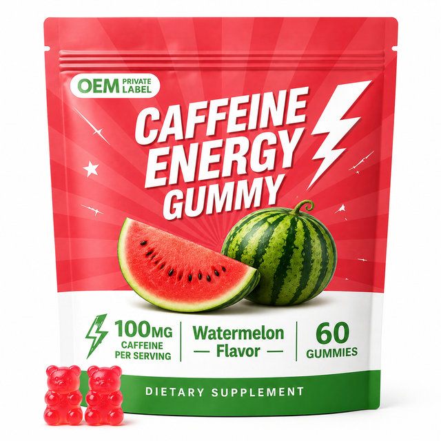 OEM Private Label Pre Workout Gummies Caffeine Energy Gummy Caffeine Supplement for Brain Booster Muscle Building