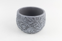 Pot de fleurs minimaliste en béton pour plantes succulentes d'intérieur, rond ou carré, en ciment, avec support en bois