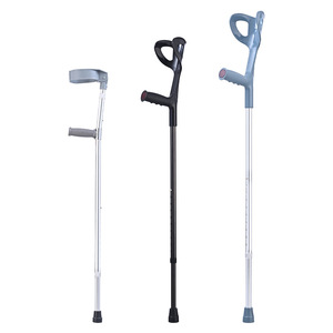 KS Aluminum Alloy Armpit Crutch Height Adjustable Lightweight Anti <b>Slip</b> For Rehabilitation Support - Product Image 1