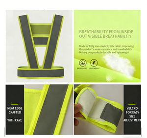 High Visibility <strong>Reflective</strong> Safety Vest with Elastic Outdoor Running and Cycling Traffic Safety <strong>Reflective</strong> <strong>Belt</strong> <strong>Customized</strong> logo - Product Image 4