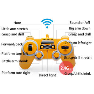 E568-003 1/16 17ch <span class=keywords><strong>volvo</strong></span> licenciada rc escavadeira com furadeira, madeira grab 3 em 1, carro de brinquedo com luzes e som, caminhão de controle remoto - Product Image 5