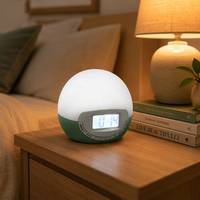Horloge sonore à capteur intelligent alimentée par USB avec lumière de rappel pour se réveiller le matin-pour bureau, bureau, salon, utilisation en extérieur