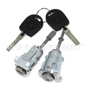 Cilindro de Cerradura de Puerta para Passat B5 Bora Golf 1U0837167, Cerradura Cilíndrica con 2 Llaves, Color Gris - Product Image 3