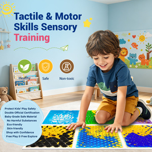 Dalles <span class=keywords><strong>de</strong></span> sol sensorielles liquides texturées, emboîtables, résistantes à l'usure, en PVC coloré pour aires <span class=keywords><strong>de</strong></span> <span class=keywords><strong>jeux</strong></span> intérieures et <span class=keywords><strong>jeux</strong></span> sensoriels pour <span class=keywords><strong>enfants</strong></span> - Product Image 5