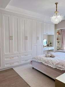 Muebles de guardarropa modernos personalizables con puerta de vidrio, armarios para dormitorio, Hotel, sala de estar, hogar, apartamento, Villa, uso - Product Image 6