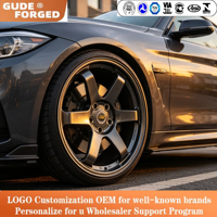 Jantes forgées sur mesure de style TE37 de l'usine GUDE, 18, 19, 20 pouces, 5x114.3, 5 ou 6 branches, concaves, JDM Racing, pour voitures de sport