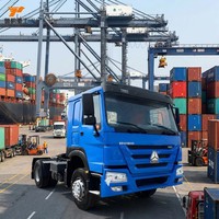 Truk Berat H OWO 2023 371hp 380Hp Berbagai Jenis Traktor Kepala Trailer Kendaraan Manual Weichai Diesel Kiri FAST Gearbox Suspensi Udara