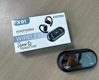 Écouteurs sans fil Bluetooth X91 avec affichage numérique, suppression du bruit ENC, casque de jeu stéréo, écouteurs sportifs à suspension auriculaire
