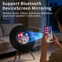 Altavoz Bluetooth de Pie Icónico con Pantalla Flotante de Letras, Sonido de Estudio de 3 Vías, Doble Proyección de Pantalla, Decoración para el Hogar