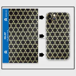 Nhà Cung Cấp Tốt Nhất Sticker 3D Carbon Fiber Điện Thoại Skin Template Cho Điện Thoại Di Động Sticker Máy Cắt