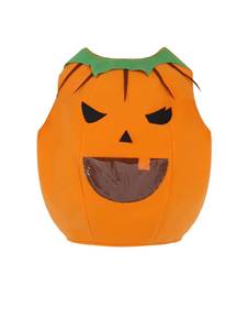 Costume de citrouille d'Halloween pour enfants MS, combinaison Jack-O'-Lantern avec chapeau assorti - Product Image 5