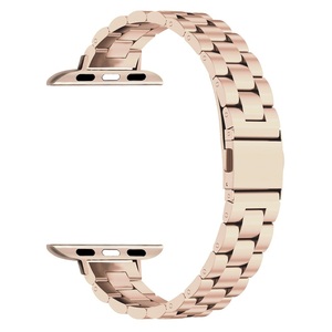 สําหรับ <span class=keywords><strong>Apple</strong></span> <span class=keywords><strong>Watch</strong></span> 8 7 <span class=keywords><strong>6</strong></span> 5 4 38 มม.40 มม.42 มม.44 มม.สร้อยข้อมือโลหะ 14 มม.Slim สาม Link สแตนเลสนาฬิกา - Product Image 4