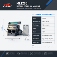 Máquina de troquelado y hendido por calor ML1100 de gran formato y alta resistencia, programada por ordenador, para cartón grande