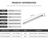 Luminaire linéaire LED suspendu IP20 40W de haute qualité à prix avantageux pour intérieur