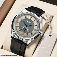 Montre à quartz pour homme de haute qualité, boîtier en alliage, bracelet en silicone, verre minéral, étanche 3 ATM, cadran à aiguilles de 40 mm, épaisseur 9 mm