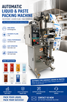 Machine automatique de remplissage, scellage et étiquetage de sachets de pâte de ketchup de tomate haute précision pour liquides chimiques et sauces chiliennes