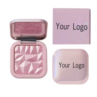 Poudre minérale pressée personnalisée à faible MOQ, logo personnalisé, bronzer, illuminateur, longue tenue, brillance, haute qualité, végan, imperméable, maquillage pour le visage