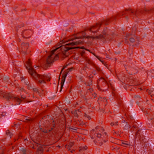 Tissu jacquard brocart en soie 100 % acrylique tricoté, résistant à l'abrasion, moins cher, pour vêtements, vêtements d'extérieur, nappes et rideaux - Product Image 5